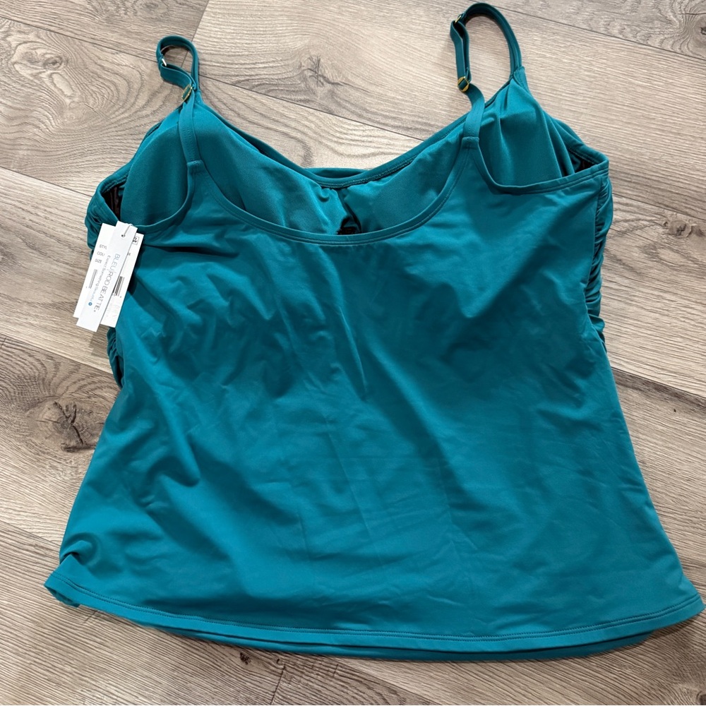 Bleu by Rod Beattie‎ Plus Size Scoop-Neck Tankini Top Women's Swimsuit 22W NWT - Picture 4 of 6